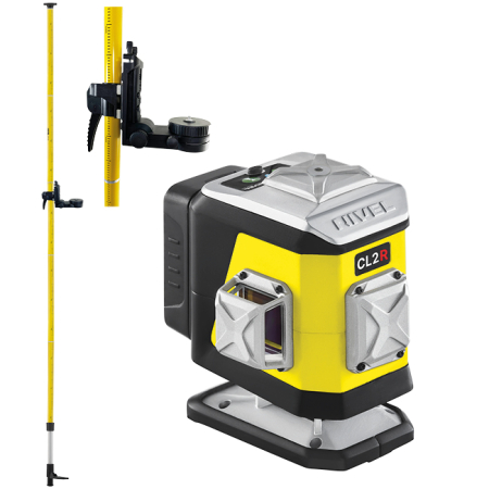 Nivel System CL2R + tyczka LP-36 - laser krzyżowy czerwony 2 × 360° Bluetooth
